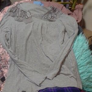 Simply Vera Vera Wang Gray Top